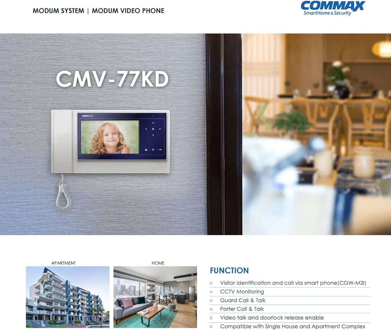 سیستم کاماکس-مدوم | تلفن تصویری مدوم - CMV-77KD