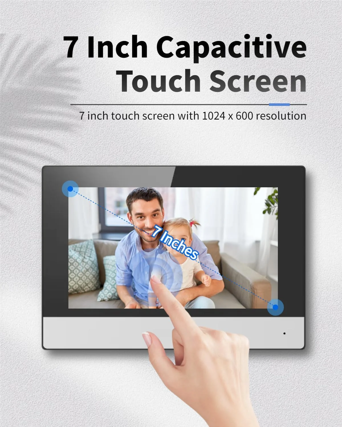 آیفون تصویری تحت شبکه HIK، ایستگاه داخلی با صفحه نمایش رنگی 7 اینچی TFT، میکروفون و بلندگوی داخلی، باز کردن قفل از راه دور، بدون هزینه اشتراک ماهانه، PoE استاندارد KH6320-WTE1