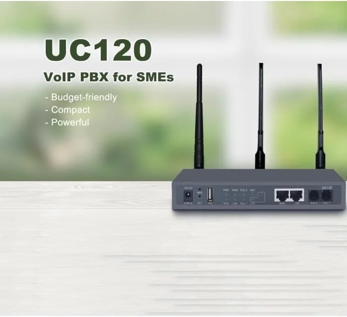 سیستم تلفن ویپ IP PBX دینستار UC120-2O