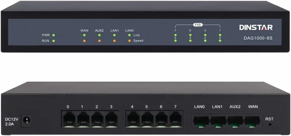 دروازه آنالوگ ویپ FXS دینستار DAG1000-8S، عملکرد ساده و متنوع