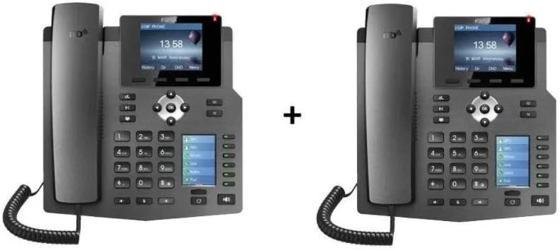 تلفن تحت شبکه Fanvil X4 با 4 خط SIP، قابلیت PoE، بسته 2 عددی