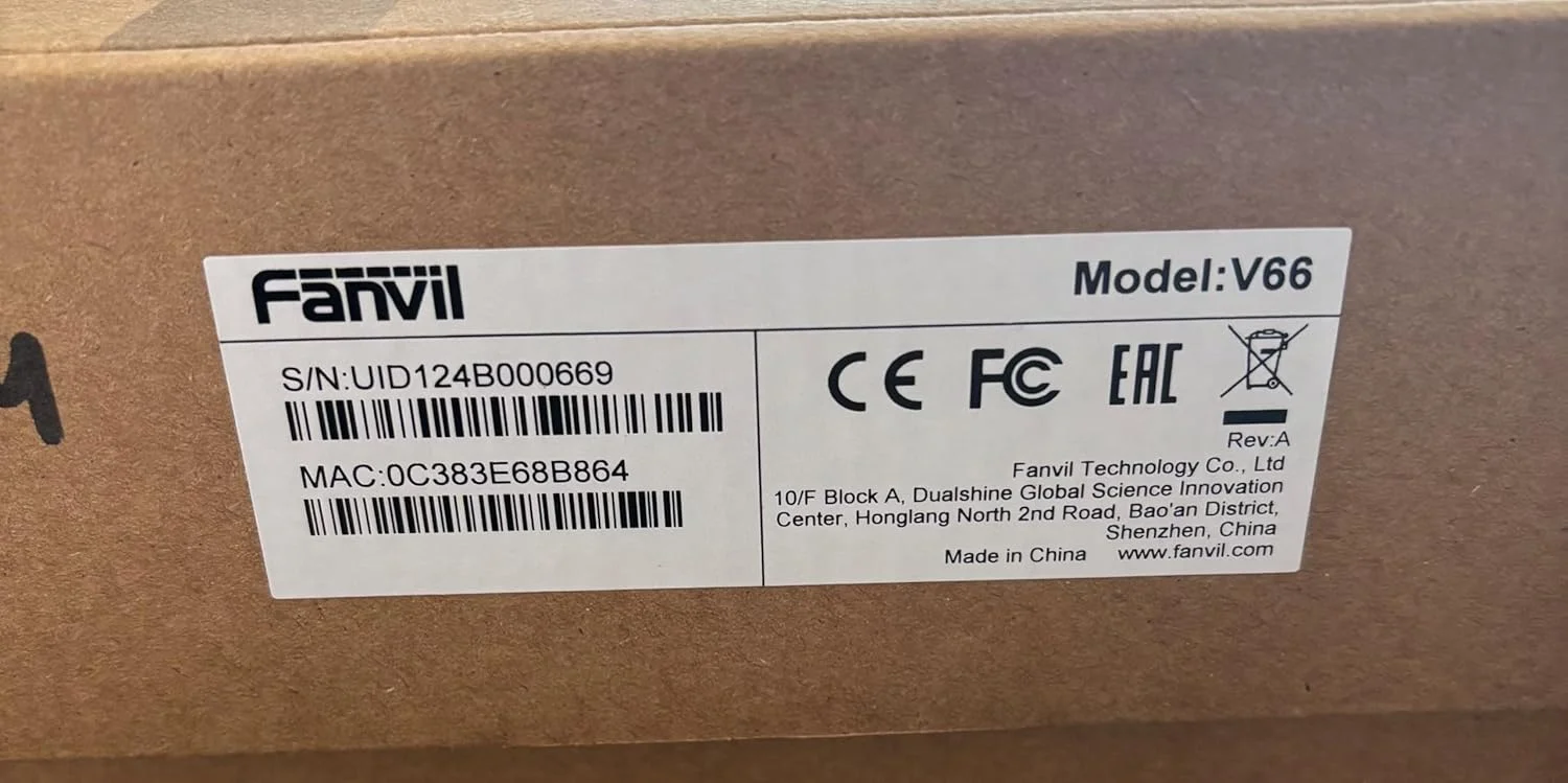 تلفن تحت شبکه شرکتی Fanvil V66، صفحه نمایش 7 اینچی با قابلیت تنظیم زاویه، بلوتوث و WiFi6، 116 کلید