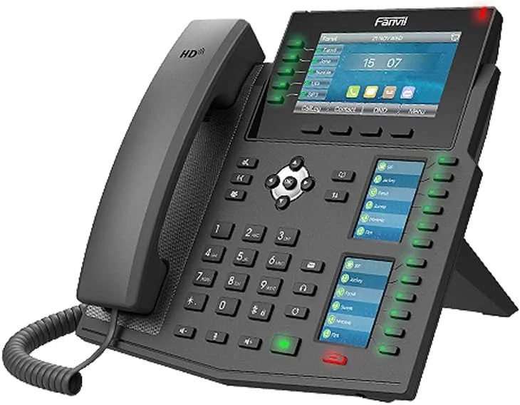 تلفن تحت شبکه Fanvil مدل X6U High-End با 20 خط SIP، پورت دوگانه گیگابیتی PoE یکپارچه (بسته 2 عددی) تلفن تحت شبکه Fanvil مدل X6U High-End با 20 خط SIP، پورت دوگانه گیگابیتی PoE یکپارچه (بسته 2 عددی)