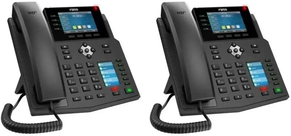 تلفن تحت شبکه پیشرفته Fanvil X5U، 16 خط SIP، پورت دوگانه گیگابیتی با PoE یکپارچه