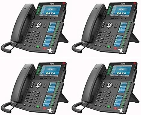 تلفن تحت شبکه Fanvil مدل X6U High-End با 20 خط SIP، پورت دوگانه گیگابیتی PoE یکپارچه (بسته 4 عددی)