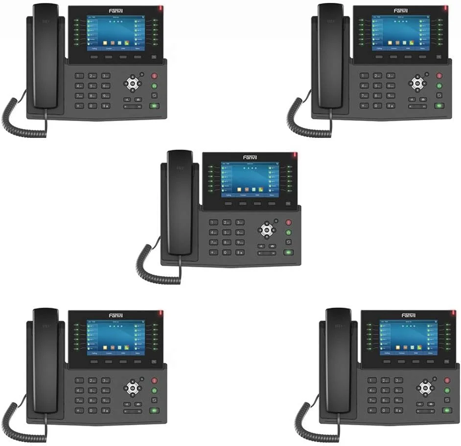 تلفن تحت شبکه مدیریتی فنویل مدل X7C با 20 اکانت SIP، دو پورت گیگابیتی، قابلیت PoE و اتصال وای فای (بسته 5 عددی)