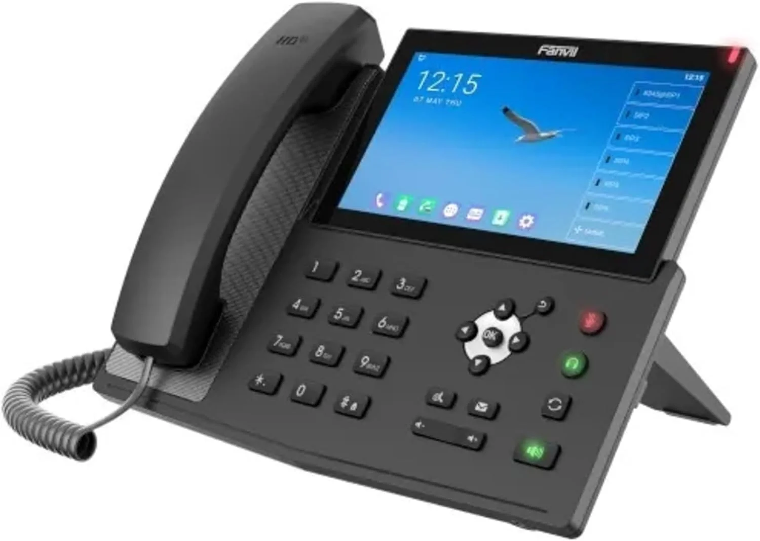 تلفن ویپ اندروید Fanvil X7A، صفحه نمایش لمسی رنگی 7 اینچی، 20 خط SIP، وای فای 802.11ac، اترنت گیگابیتی دو پورت، آداپتور برق شامل نمی شود