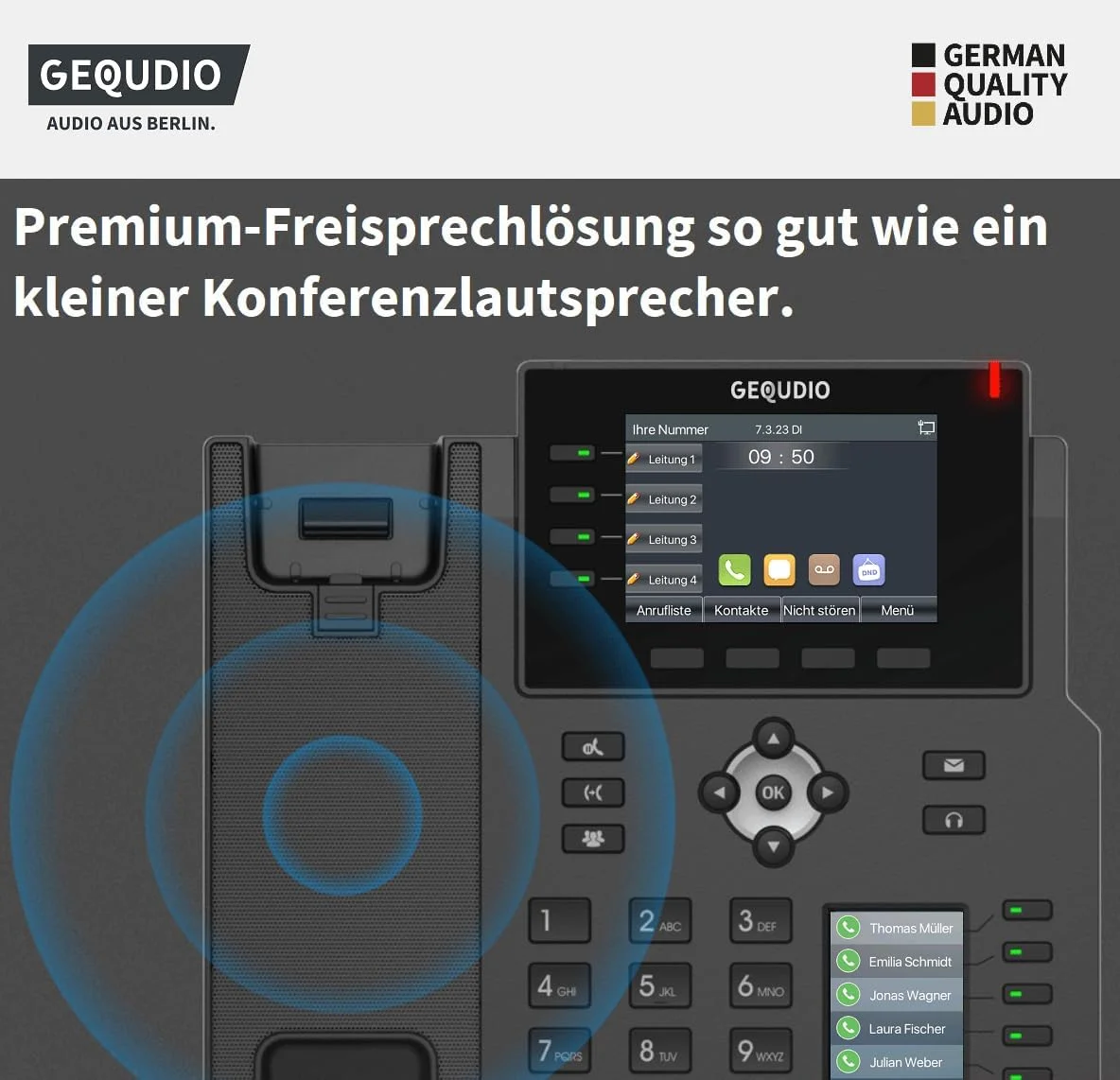 مجموعه تلفن IP مدل GEQUDIO GX5+ به همراه آداپتور برق مجموعه تلفن IP مدل GEQUDIO GX5+ به همراه آداپتور برق