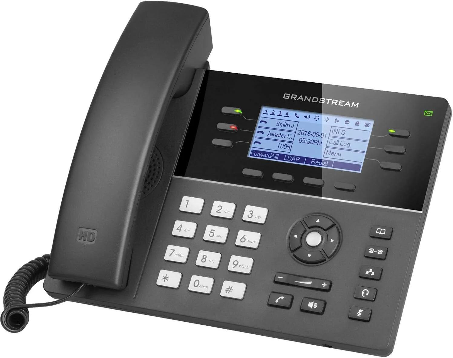 تلفن تحت شبکه گرنداستریم GXP1760W با قابلیت وای فای، 6 خط، 3 حساب SIP و 24 کلید BLF