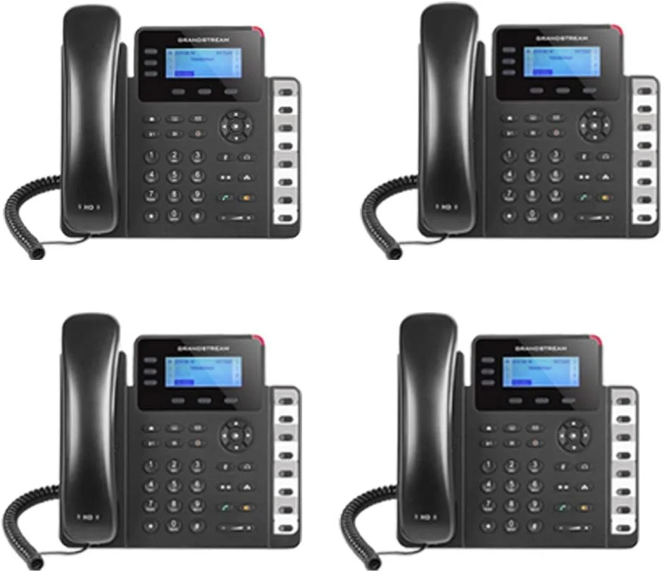 بسته 4 عددی تلفن تحت شبکه گیگابیتی گرنداستریم GXP1630 با 3 خط، صفحه نمایش LCD و صدای HD و PoE