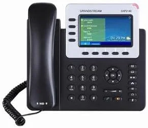 تلفن تحت شبکه گرنداستریم GXP2140 با 4 خط، HD VoIP، گیگابیتی، بلوتوث، PoE و صفحه نمایش رنگی LCD