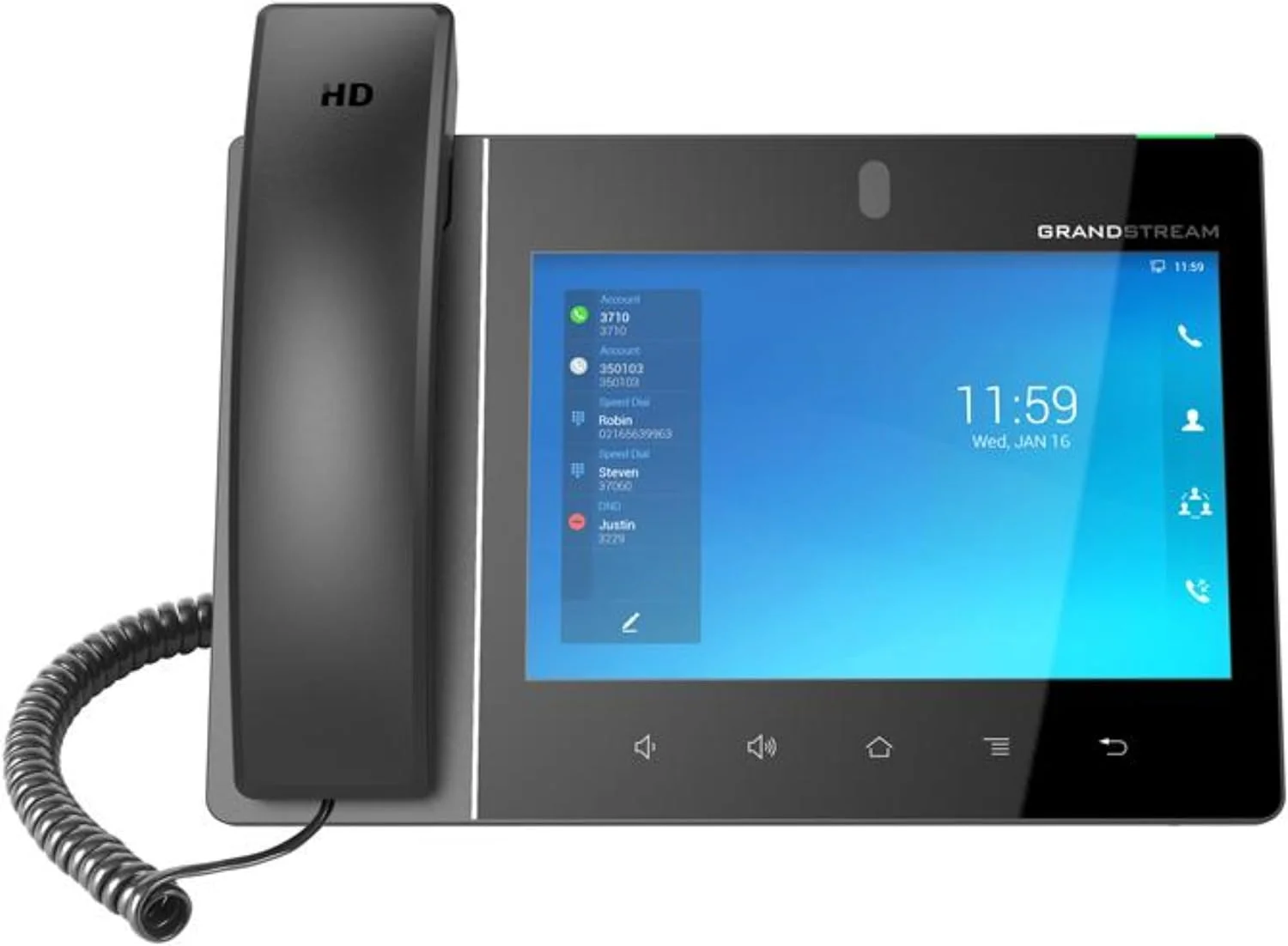 تلفن تصویری هوشمند پیشرفته گرنداستریم GXV3480 برای اندروید، مشکی