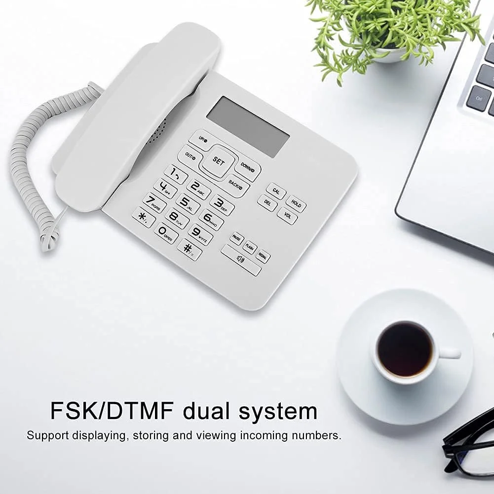 تلفن سیمی KX-T7001 با سیستم دوگانه FSK/DTMF نمایشگر LCD تقویم و شناسه تماس گیرنده برای تلفن رومیزی اداری خانگی تلفن سیمی KX-T7001 با سیستم دوگانه FSK/DTMF نمایشگر LCD تقویم و شناسه تماس گیرنده برای تلفن رومیزی اداری خانگی