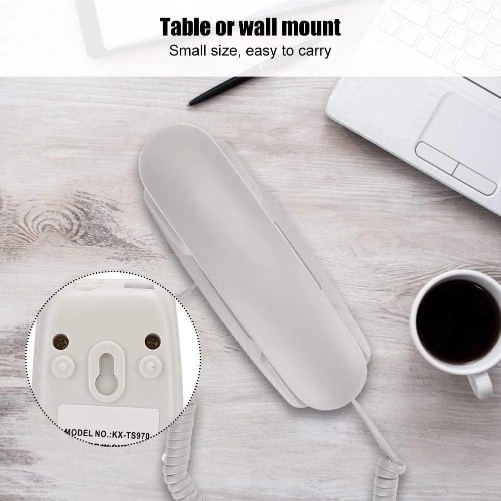 تلفن ثابت، تلفن رومیزی و دیواری با قابلیت شماره گیری مجدد آخرین شماره برای خانه، دفتر، هتل (سفید) تلفن ثابت، تلفن رومیزی و دیواری با قابلیت شماره گیری مجدد آخرین شماره برای خانه، دفتر، هتل (سفید)