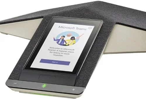 تلفن کنفرانس IP پلنترونیکس پولی - Trio C60 (پلی‌کام) - تلفن کنفرانس هوشمند برای هر فضای جلسه - صفحه نمایش لمسی رنگی 5 اینچی - سازگار با Teams، Zoom و غیره