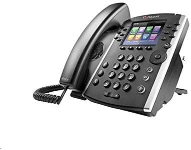 تلفن تحت شبکه 12 خطی Polycom VVX 410 Gigabit PoE (منبع تغذیه شامل نمی شود) (بازسازی شده)