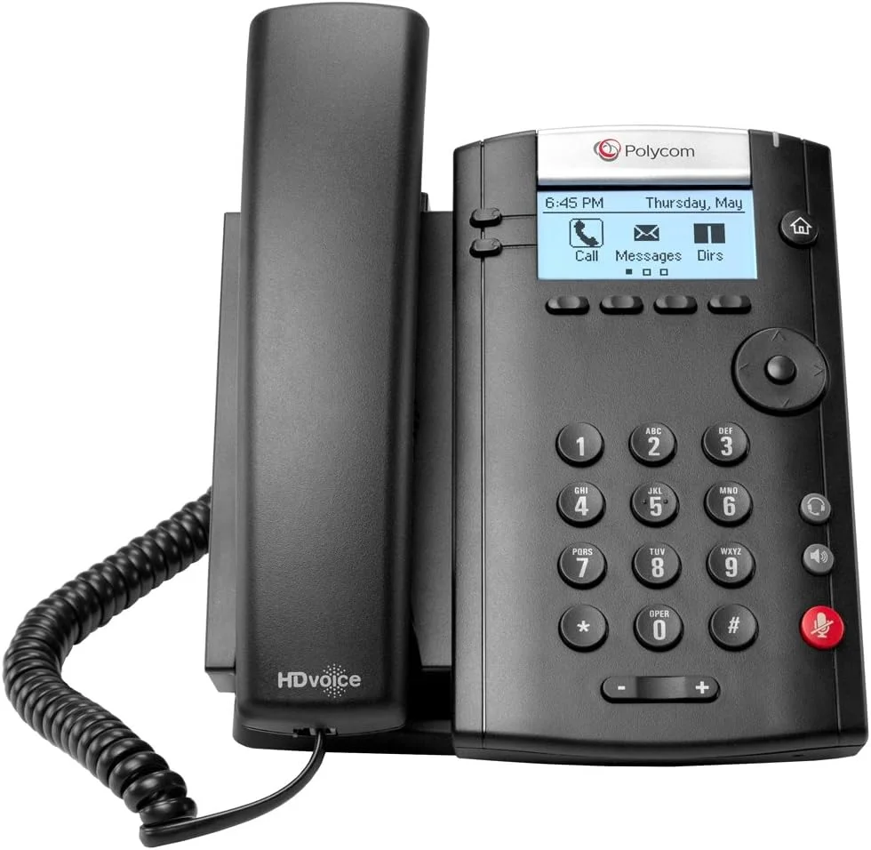 تلفن رومیزی IP Polycom VVX 201 HD مناسب کسب و کار (بدون منبع تغذیه)