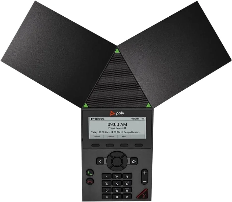 ایستگاه کنفرانس تلفنی پلی‌کام پلی تریو 8300 IP - باسیم/بی‌سیم - بلوتوث، وای‌فای - مشکی - سازگار با TAA
