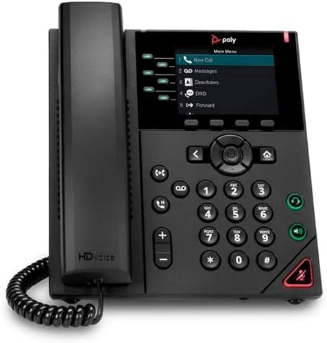 تلفن رومیزی ویپ میان رده Polycom VVX 350 با صفحه نمایش رنگی و شش خط برای کسب و کار