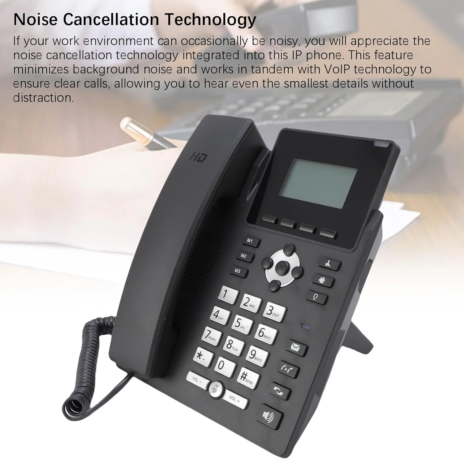 تلفن تحت شبکه XUMIUZIY، حساب های VoIP با صفحه نمایش رنگی 2.4 اینچی، اترنت گیگابیتی دو پورت، حذف نویز، پشتیبانی از 2 خط سرویس، پشتیبانی از PoE، 5.0 تلفن تحت شبکه XUMIUZIY، حساب های VoIP با صفحه نمایش رنگی 2.4 اینچی، اترنت گیگابیتی دو پورت، حذف نویز، پشتیبانی از 2 خط سرویس، پشتیبانی از PoE، 5.0