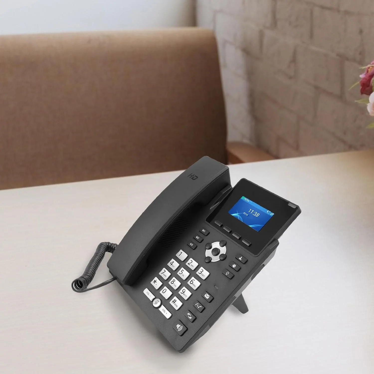 تلفن IP تجاری، صفحه نمایش LCD 2.4 اینچی، تلفن VoIP اترنت گیگابیتی دو پورت با فناوری حذف نویز، برای کسب و کارهای کوچک و استارتاپ ها تلفن IP تجاری، صفحه نمایش LCD 2.4 اینچی، تلفن VoIP اترنت گیگابیتی دو پورت با فناوری حذف نویز، برای کسب و کارهای کوچک و استارتاپ ها