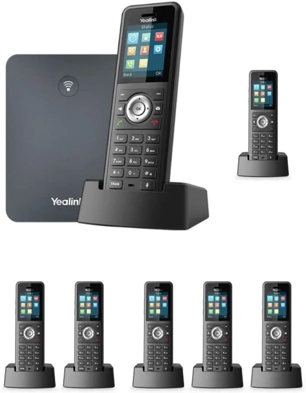 مجموعه تلفن IP یالینک W79P شامل پایه W70B و گوشی W59R + 6 عدد گوشی W59R (W79P + 6 x W59R)