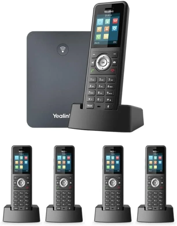 تلفن IP یالینک W79P شامل پایه W70B و گوشی W59R + 4 عدد گوشی W59R (W79P + 4 x W59R)