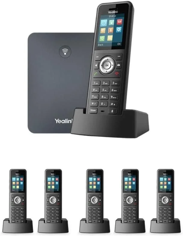 تلفن IP یالینک W79P شامل پایه W70B و گوشی W59R + 5 عدد گوشی W59R (W79P + 5 x W59R)