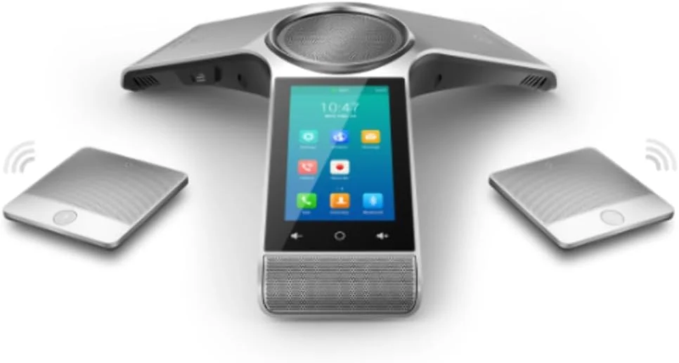 تلفن کنفرانس IP یالینک CP960 Optima HD به همراه 2 میکروفون توسعه CPW90 - نقره ای