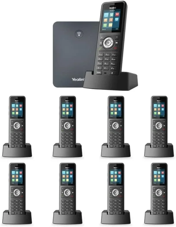 تلفن IP یالینک W79P شامل پایه W70B و گوشی W59R + تعداد 8 گوشی W59R (W79P + 8 x W59R)