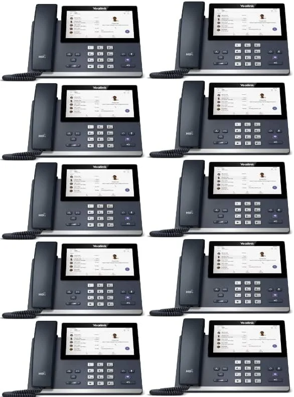 تلفن رومیزی تحت شبکه یالینک مدل MP56-TEAMS Edition [بسته 10 عددی] صفحه لمسی خازنی 7 اینچی (800 x 480)، PoE، آداپتور برق شامل نمی شود