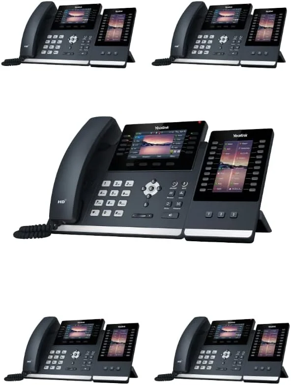 تلفن تحت شبکه یالینک T46U به همراه ماژول توسعه EXP43 [بسته 5 عددی]