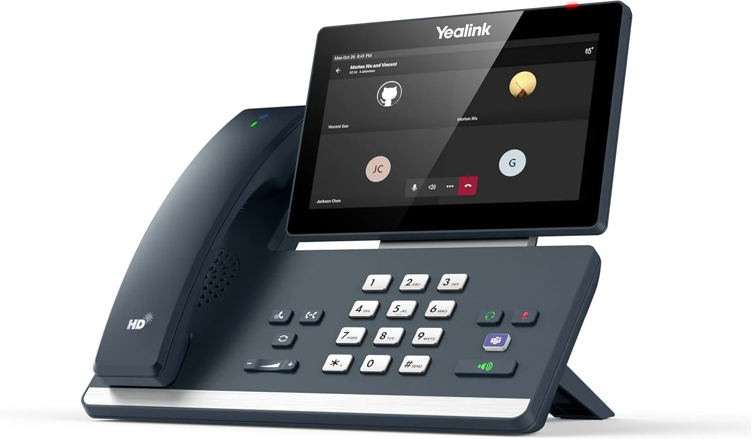 تلفن تحت شبکه یالینک MP58-WH-TEAMS-PSU-E2 - PoE - سیستم عامل اندروید 13 - صفحه لمسی خازنی 7 اینچی (1024 x 600) - شامل آداپتور برق