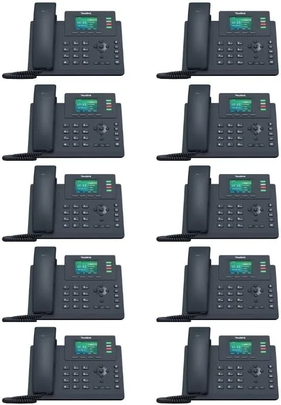تلفن تحت شبکه یالینک SIP-T33G [بسته 10 عددی] با 4 اکانت ویپ. صفحه نمایش رنگی 2.4 اینچی. اترنت گیگابیتی دو پورت، 802.3af PoE، آداپتور برق شامل نمی شود (SIP-T33G)