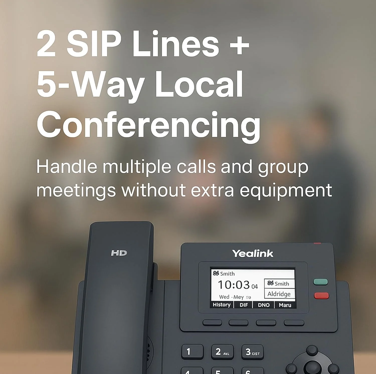 تلفن تحت شبکه یالینک مدل SIP-T31P با قابلیت PoE، دو خط، صدای HD و صفحه نمایش LCD گرافیکی 2.3 اینچی با نور پس زمینه (132x64 پیکسل) - مشکی