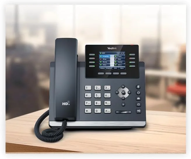 تلفن تحت شبکه گیگابیتی بسیار شیک Yealink SIP-T44W با پورت USB دوگانه و صفحه نمایش 2.8 اینچی