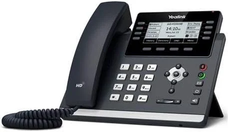 تلفن تحت شبکه یالینک SIP-T43U [بسته 5 عددی] 12 اکانت VoIP. صفحه نمایش گرافیکی 3.7 اینچی. دو پورت USB 2.0، دو پورت گیگابیتی اترنت، 802.3af PoE، آداپتور برق شامل نمی شود (SIP-T43U)