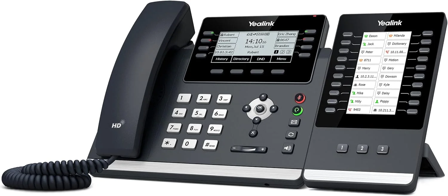 تلفن تحت شبکه یالینک مدل T43U به همراه ماژول توسعه EXP43 [بسته 5 عددی]…