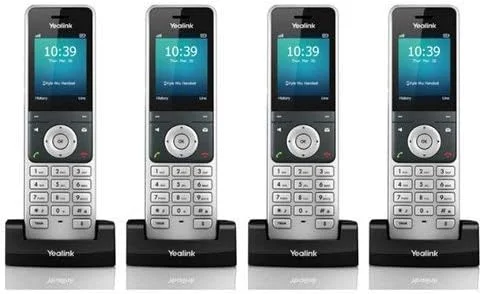 بسته چهارتایی گوشی تلفن ویپ دکت Yealink W56H، صدای HD، شارژ سریع