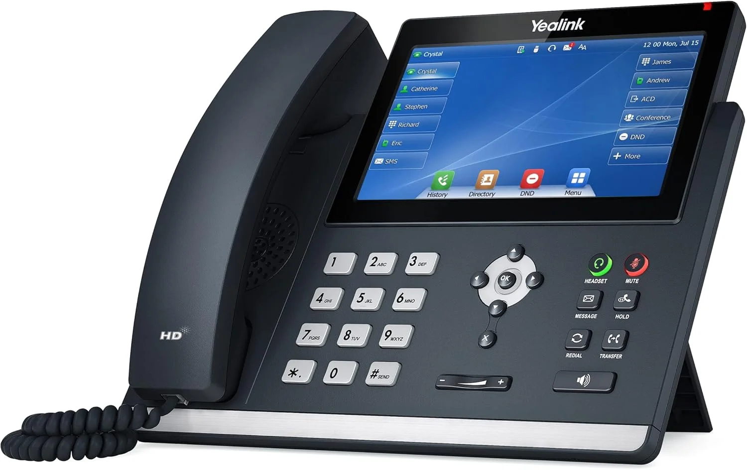 تلفن تحت شبکه یالینک T48U - شامل آداپتور برق - قابل استفاده با هر ارائه دهنده VoIP