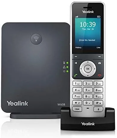 تلفن IP یالینک W60 - پایه و گوشی W56 - مشکی