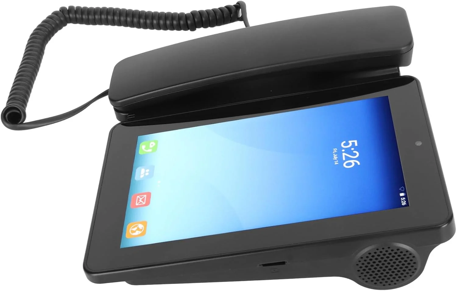 تلفن ثابت شبکه VOIP مدل GZDZHP، تلفن تصویری درب منزل وای فای با صفحه لمسی 7.0 اینچی، دارای رابط های متعدد برای خانه، سیستم عامل اندروید 6.0.1