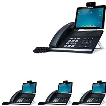 بسته چهارتایی تلفن تصویری Yealink T49G به همراه منبع تغذیه، 16 حساب SIP، وای‌فای دو بانده