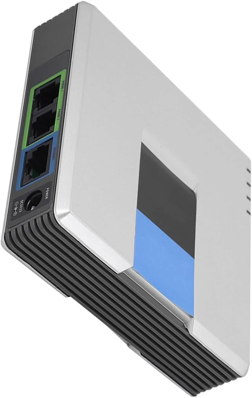 Keenso آداپتور تلفن اینترنتی VoIP با 2 پورت، کابل SIP RJ45 برای PAP2T به همراه دفترچه راهنما - برای تماس های بین المللی (دوشاخه GB) Keenso آداپتور تلفن اینترنتی VoIP با 2 پورت، کابل SIP RJ45 برای PAP2T به همراه دفترچه راهنما - برای تماس های بین المللی (دوشاخه GB)