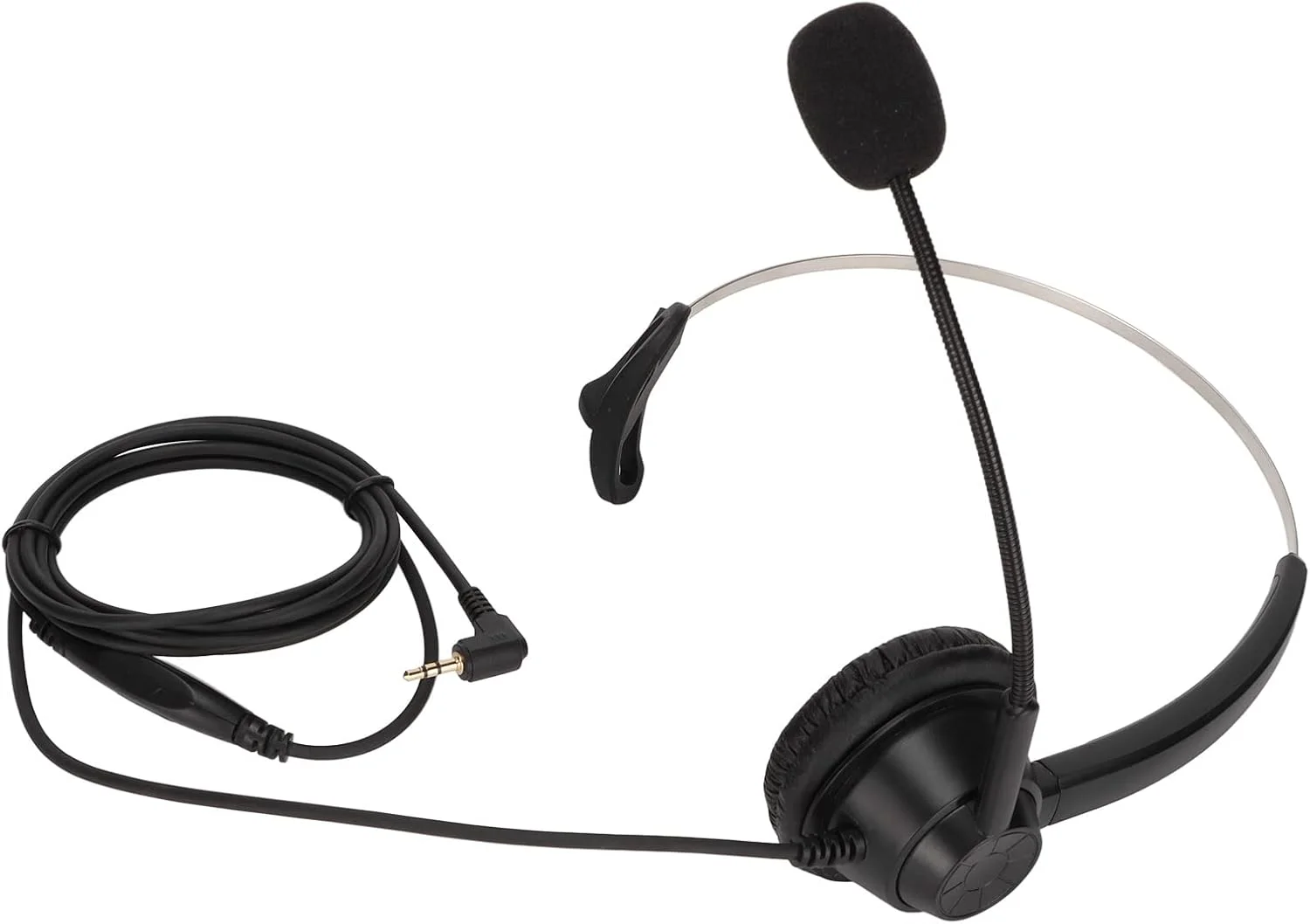 هدست تک گوش، هدفون تک گوشی با قابلیت تنظیم صدا و فیش 2.5 میلی‌متری برای منزل، مرکز تماس، بازاریابی تلفنی و بیمه