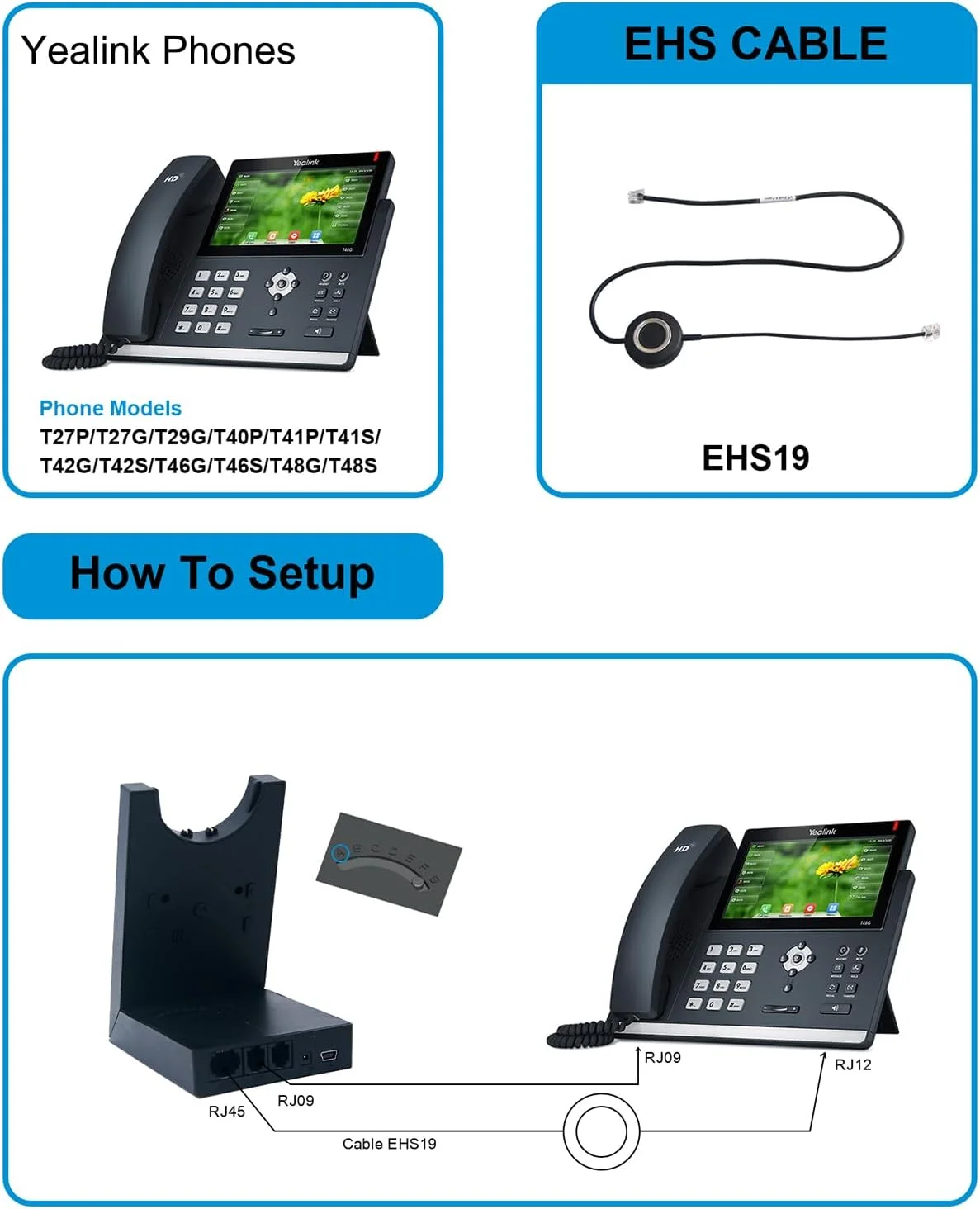 کابل آداپتور EHS برای تلفن های IP سری Yealink و هدست های Jabra و VT Dect کابل آداپتور EHS برای تلفن های IP سری Yealink و هدست های Jabra و VT Dect