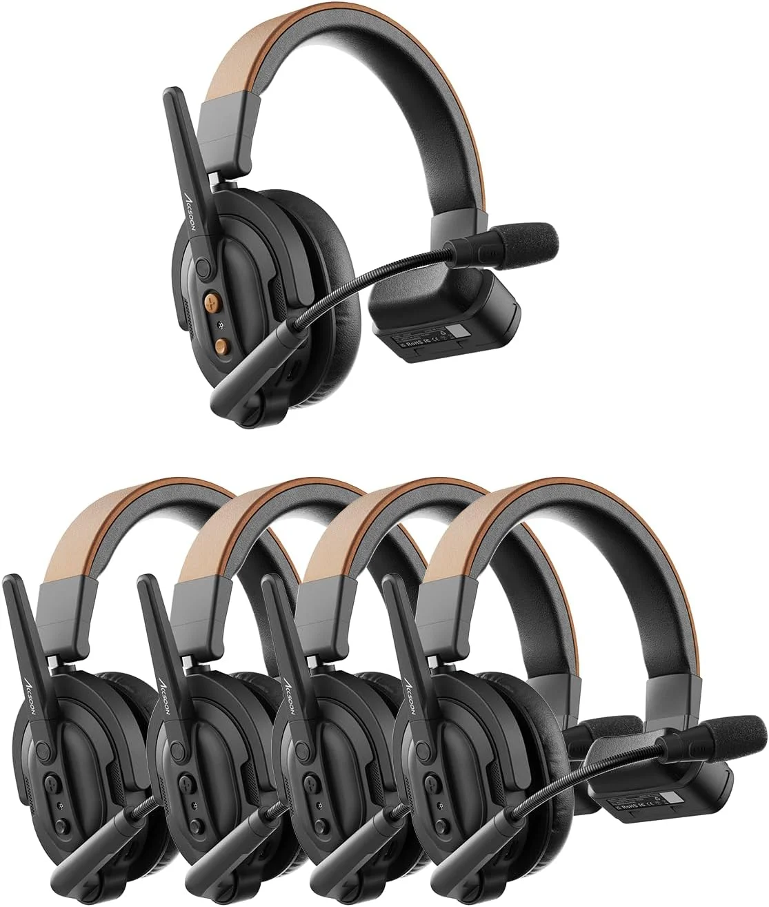 آکسون - Como SE کیت 1H4R (شامل یک هدست اصلی و چهار هدست ریموت) - طراحی ارگونومیک - برد 400 متری