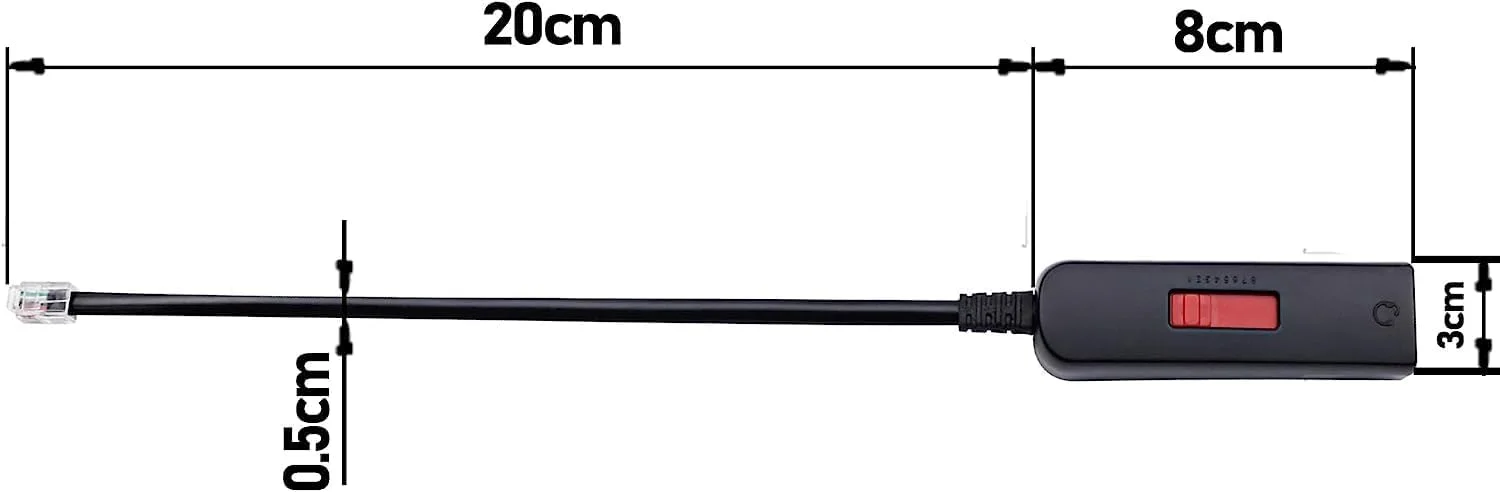 آداپتور هدست تلفن RJ9 هشت حالته Arama F080 با توالی 8 خطی برای اکثر تلفن ها