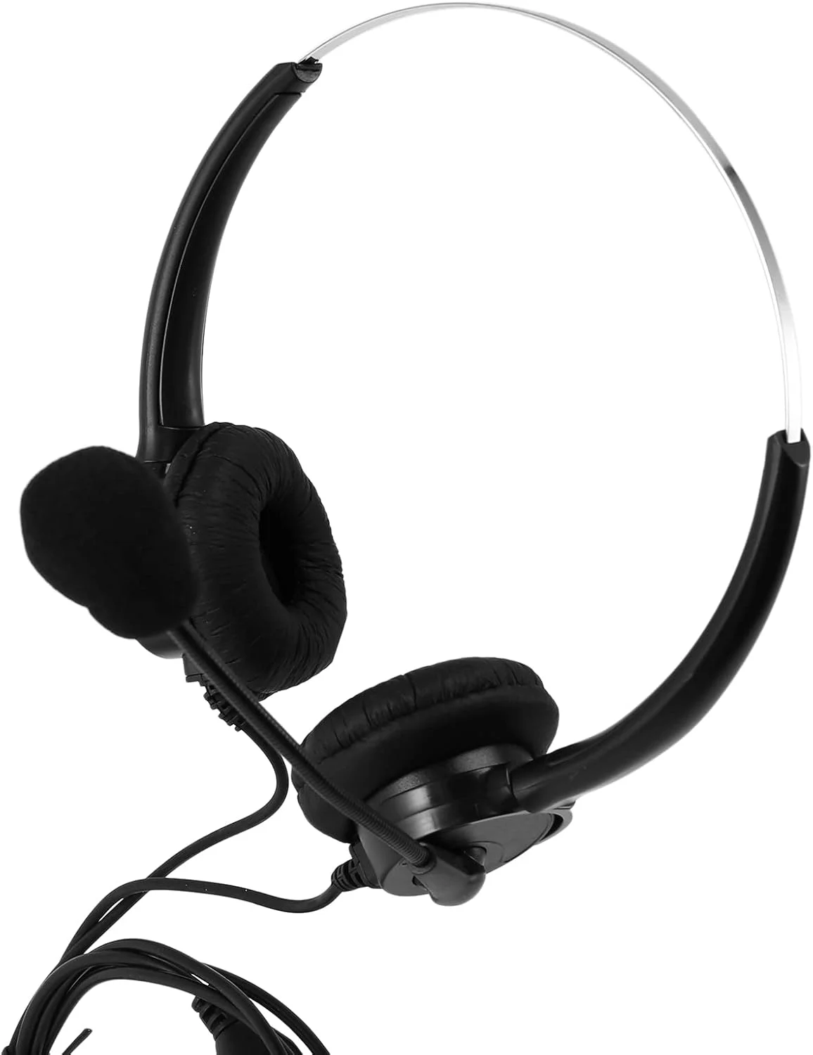 هدفون دو طرفه VH500D RJ9 با میکروفون قابل تنظیم برای تلفن، مناسب مراکز تماس و دارای قابلیت حذف نویز