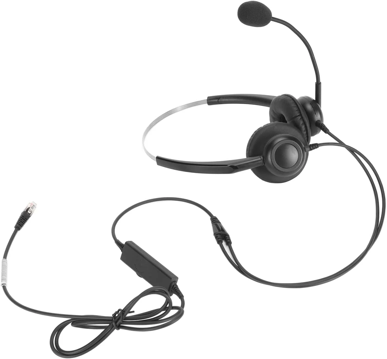 هدست تلفن دو گوش با صدای شفاف و حذف نویز برای مرکز تماس (اتصال کریستالی)